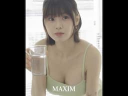 스트레칭하고 칫솔 짜주는 동거녀 #장은비 #커버모델 #맥심