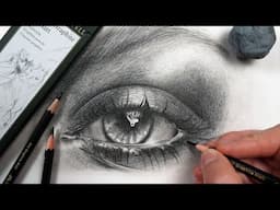 How To Draw A Realistic Eye With Graphite Pencils | Drawing Tutorial