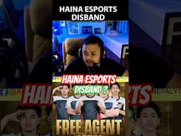 NEWS FOR HAINA ESPORTS DISBAND ? #PUBGNEWS #ESPORTS #BGMI #CR7HORAA #HAINAESPORTS