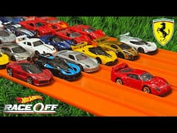 Hot Wheels Ferrari F40 (2025) vs 30 Exotic Supercars Drag Race Tournament