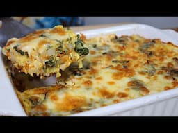 Espinafres salteados com camada dourada gratinados no forno!