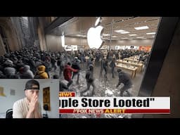 Looters 'Clear Out' the Apple Store... as LA Collapses