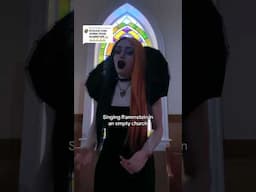Singing Rammstein in an empty church🤘🏻 #goth #opera #gothgirl #rammstein #sonne
