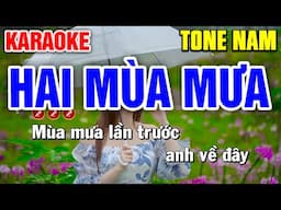 HAI MÙA MƯA Karaoke Tone Nam - Liên Khúc Trữ Tình TOÀN BÀI HAY - Mai Phạm Karaoke