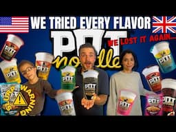 AMERICAN FAMILY TRY EVERY POT NOODLE FLAVOR AND FALLS APART