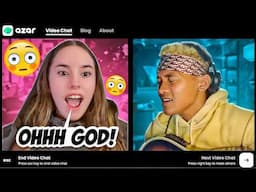 singing to strangers on Azar | OmeTv Alternative she can sing! 😳🫣