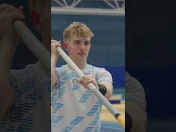 What does a pole vault session with the indoor national champion look like?