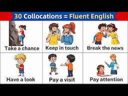 Learn 30 Common Collocations in English | Collocation Words | Vocabulary