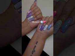 Illusion nail art #trending #illusion #summer #giveaway