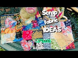 #slowstitch Reuse scrap fabric Postcard & brooch PROCESS VIDEO