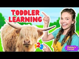 Toddler Learning Video - Farm Animals for Kids- Learn About Cows 🐄 | Fun Educational Videos for Kids