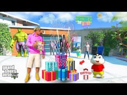 GTA 5:Franklin & Shinchan Opening Subscriber Gift In Gta5...! ( Gta5 mods )
