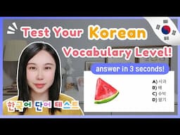 Korean Vocabulary Level Test | Beginner? Intermediate? Advance? 🤔 Find Out Your Level in 30 Minutes!