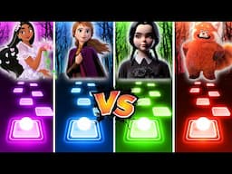 Encanto Isabela Vs Frozen Elsa Vs Wednesday Addams Vs Turning Red Meilin - Tiles Hop!