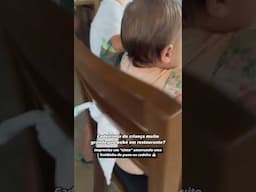 Dica de bebê em restaurante #familia #filhos #criança #crianca #food #maternidade #maeefilha #mae