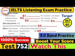 IELTS Listening Practice Test 2025 with Answers | Test - 752 | ielts listening