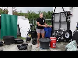 Container composting on a patio