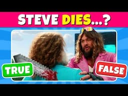 MINECRAFT: True or False Quiz...? ✔️❌ | Do you really know the Minecraft Movie? 🎬💥🎮