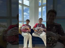 Kimi Antonelli and George Russell Reveal Their Special Miami Grand Prix Helmets! 🤩🌴🏖️💕