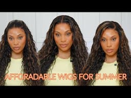 🔥SUMMER READY GOLDEN BROWN WIG🔥 HIGHLIGHT WATER WAVE CURLS NATURAL LOOK TUTORIAL| BEAUTY FOREVER
