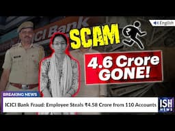 ICICI Bank Fraud: Employee Steals ₹4.58 Crore from 110 Accounts | ISH News