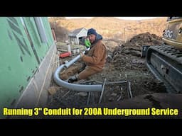 Garage Build #36 - Running 3" Conduit for 200 Amp Underground Service