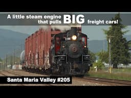 Can a little steam engine pull BIG freight cars? [YES!]
