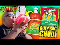 Chugging A Gallon Of Tahitian Treat Out The Mighty Big Gulp Bag!