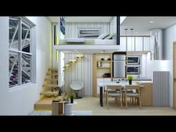 MAXIMIZING SPACE IN A TINY APARTMENT 233sqft ( 21.7sqm MICRO APARTMENT TOUR ) | NEVER  TOO SMALL