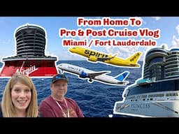 Pre and Post Cruise Vlog!  Flying United First class and Spirit Big Seats | Home2 Hilton Blue Lagoon