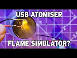 Using a USB Mini Humidifier Mist Maker to generate a burning flame LED effect.
