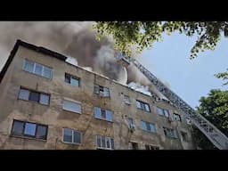 Incendiu la acoperișul unui bloc din Slatina