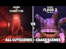 DOORS: The Foundation Vs The Mines ALL CUTSCENES + CHASE SCENES