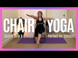 Chair Yoga for Seniors | Seated Core & Stretch – Beginner Friendly