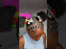 Sleek space bun rubberband natural hairstyle 💕🌺 #4c #braids #hairstyle