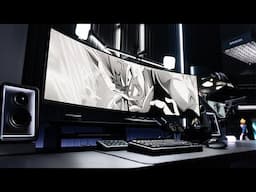 ULTIMATE All Black Dream Desk Setup & Office - Tour 2025