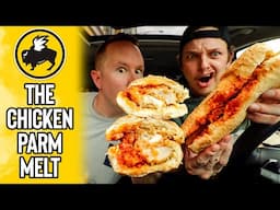 Eating Buffalo Wild Wings' Chicken Parm Melt with Mozzarella Sticks Inside