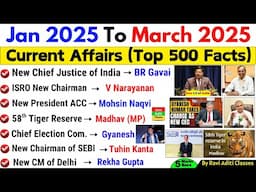 January To March 2025 Current Affairs | Last 3 Months Current Affairs 2025 |Imp Current Affairs 2025