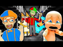 Baby and Blippi Escape EVIL Bluey FRIENDS Prison!