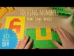 Unusual DIY puzzle game made of construction bricks Hobby time