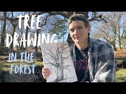 Relaxing Sketchbook Session in the New Forest 🍃 An ancient oak tree.