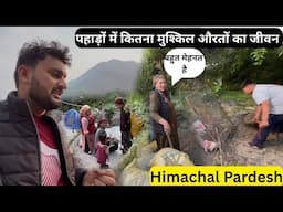 पहाड़ी औरतो की कड़ी मेहनत |Village Life Of Himachal Pardesh | Himachal Pardesh Womens Lifestyle