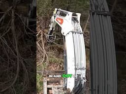Mini Excavator clearing access to Missouri Creek!