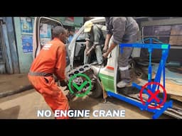 No Engine Crane Here's a Genius Way to Lift It!