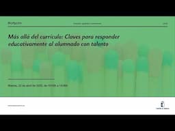 #Jornadas_CRFPCLM: Más allá del Currículo.... Sesión, Martes 22 de abril, 2025, de 16h. a 19h.