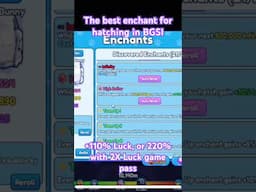 OP Hatching Enchant, Free 2X Luck! #roblox #bubblegumsim  #bgs #bgsi #bubblegumsimulatorinfinity