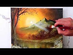 Mountain Lake in Bright Sunlight | Landscape Painting Tutorial | Step-by-Step for Beginners