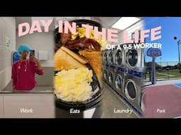 Day in the life of 9-5 worker *realistic* | Landry, feeding animals, work + more