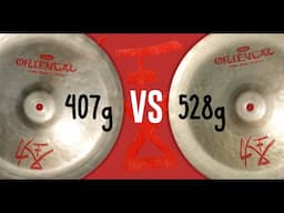 12" Zildjian Oriental China Trash 407 vs 528 grams Effect Mini Chinese Cymbal light heavy thick thin