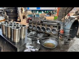 Diesel Truck Engine Rebuild || Sleeve Pistons Installation Engine Repair